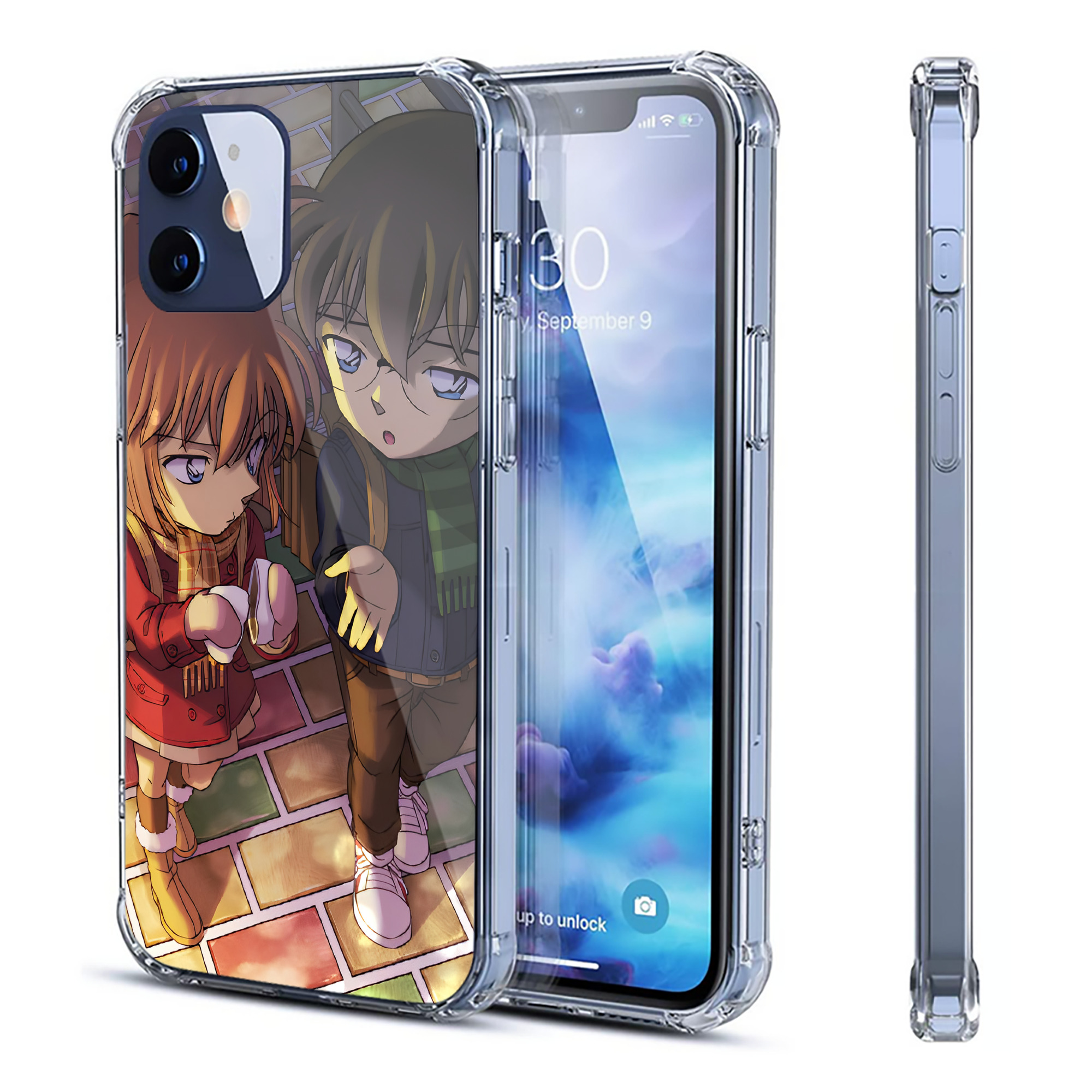 （画像用） 名探偵コナン Detective Conan 【iPhone 12シリーズ対応】透明スマホケース（クリアソフトケース）